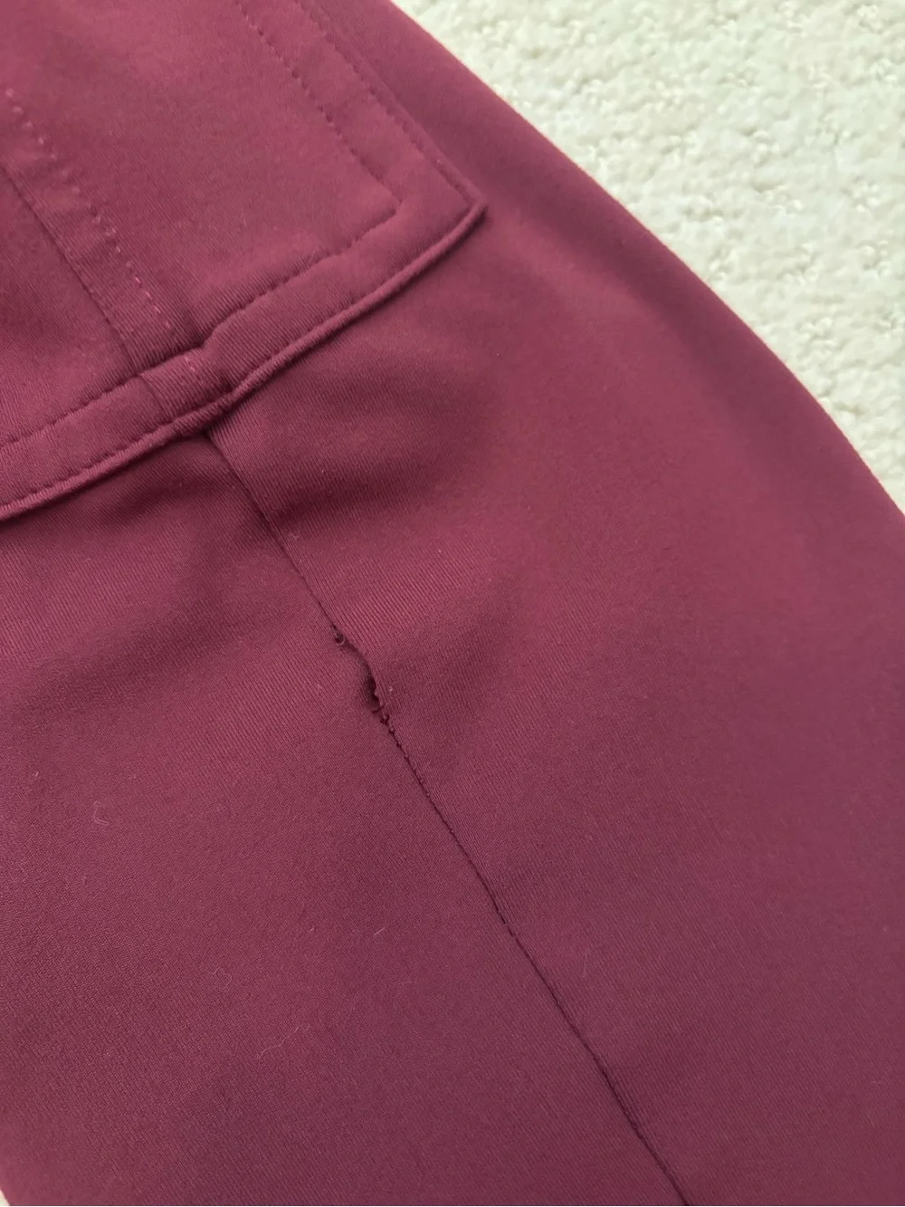 Spyder Active Burgundy Maroon High-Waist Leggings With Pockets